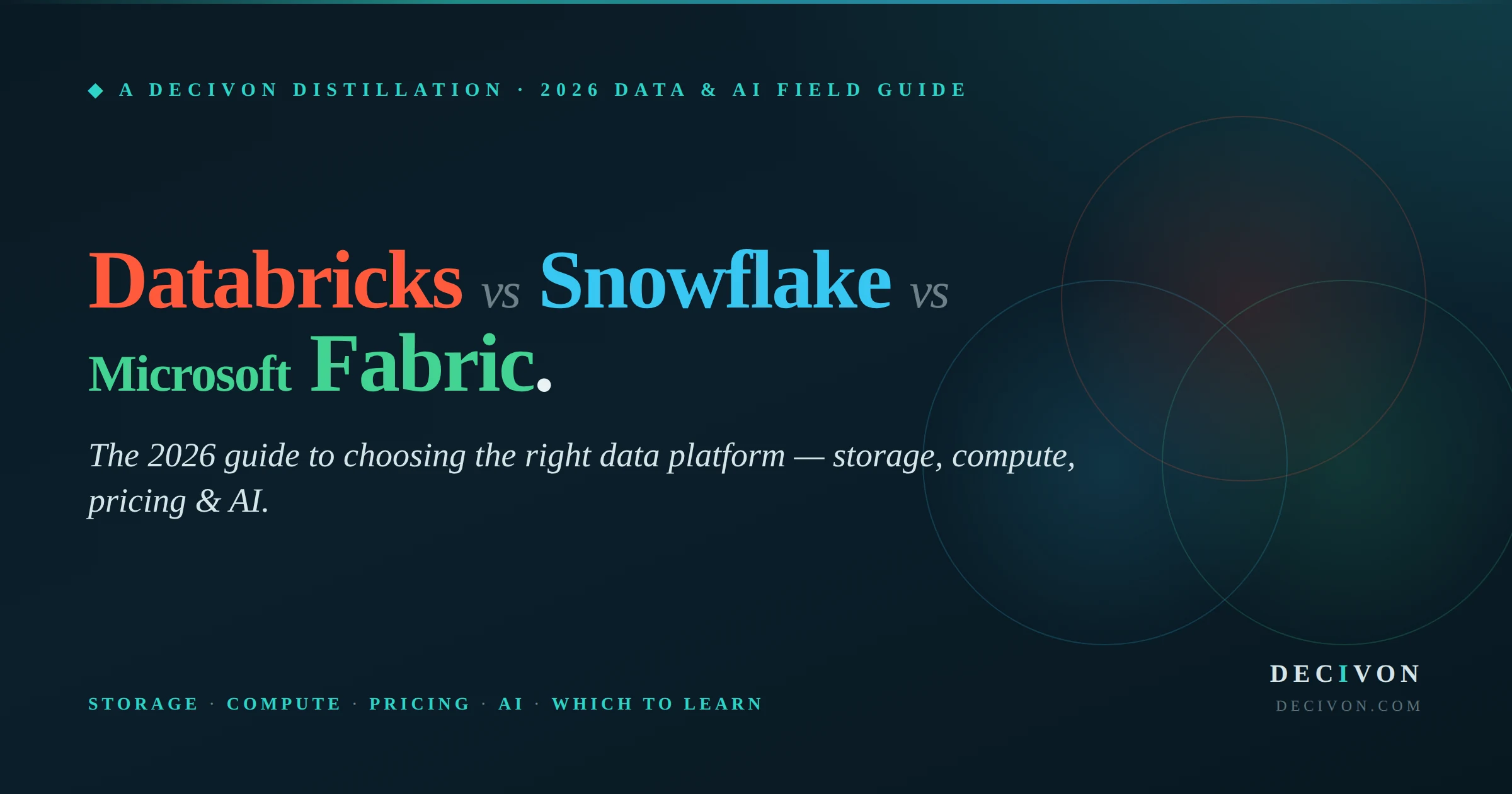 Databricks vs Snowflake vs Microsoft Fabric: The 2026 Guide to Choosing the Right Data Platform